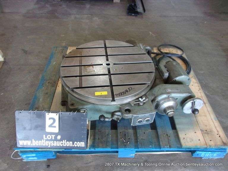 PRATT & WHITNEY MOTOR DRIVEN 24" MACHINIST'S ROTARY TABLE, S/N: 29204