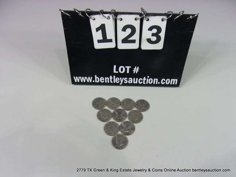 LOT: 10 MIXED 80'S & 90'S KENNEDY HALF DOLLARS