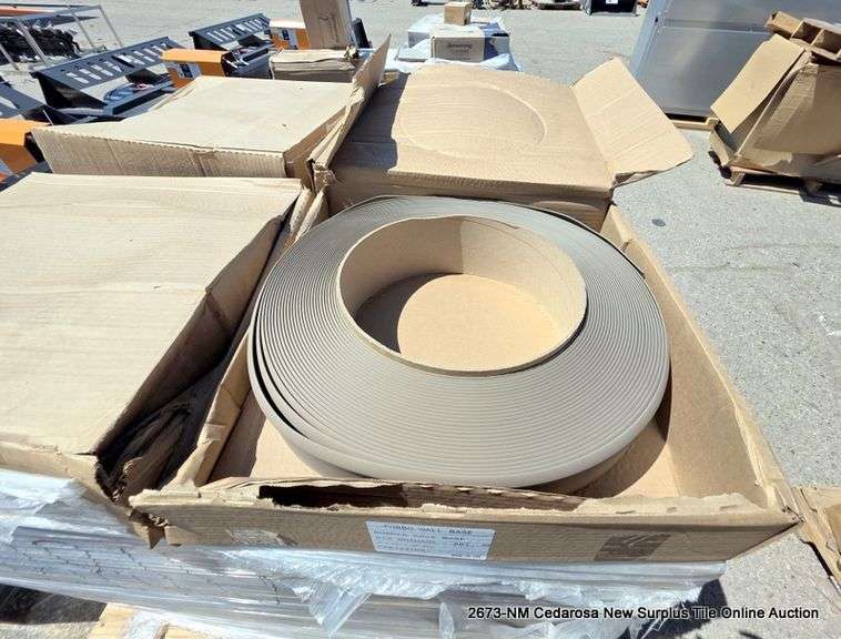 PALLET: BOXES - FORBO WALL BASE - RUBBER COVE BASE, 4"X1/8"X120' ROLLS