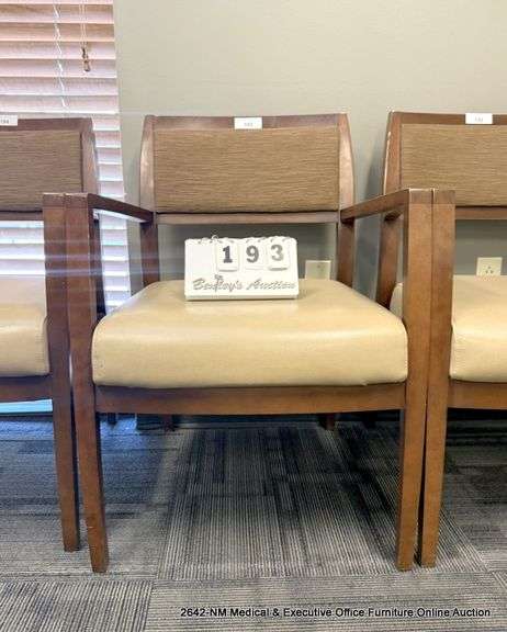 BROWN ARM LOBBY CHAIR