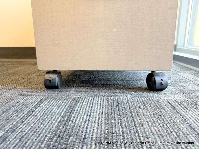 PADDED 2-DRAWER FILE CABINETS ON CASTERS