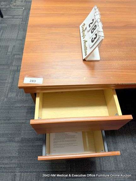 4-DRAWER WOOD DESK