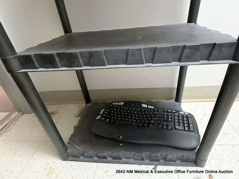 BLACK PLASTIC SHELVING - *(IN CLOSET)*