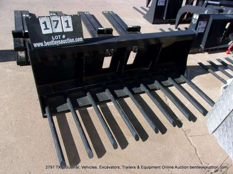 WOLVERINE SKID STEER MANURE FORK MODEL: MF-13-63W, S# ZW-00169