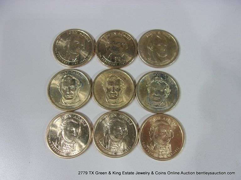 LOT 9: GOLDEN PRESIDENTIAL COMMEMORATIVE $1 COINS - Bentley ...