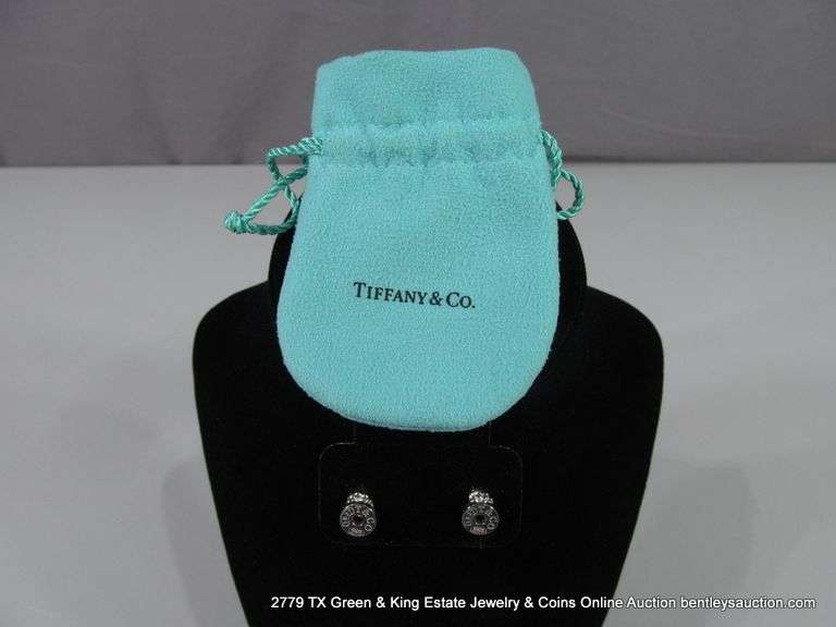 TIFFANY & CO. STERLING SILVER 1837 COLLECTION TOGGLE STYLE EARRINGS
