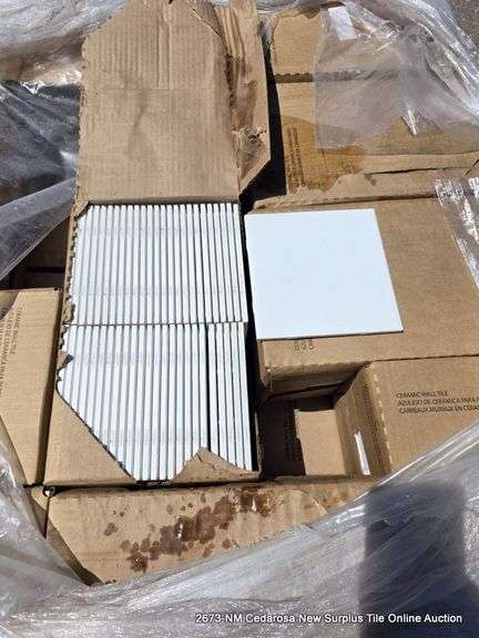 PALLET: BOXES - CERAMIC WALL TILES - ARCTIC WHITE, 6X6 WALL TILES