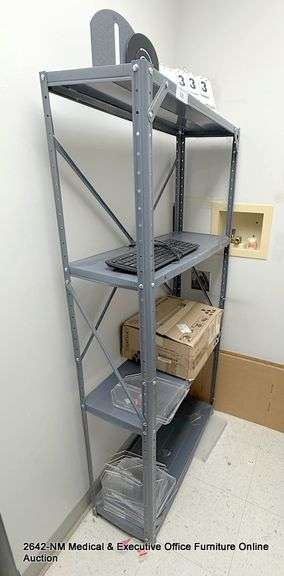 GRAY METAL SHELVING - *(IN CLOSET)*