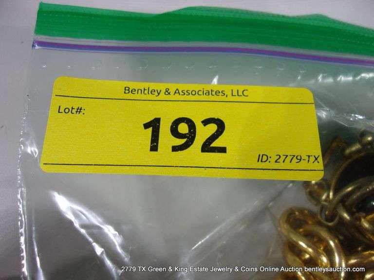 BAG: 2 FASHION GOLD TONE BELTS, 1 W/ LEAF PATTERN, 1 W/ COLORED GLASS STONES