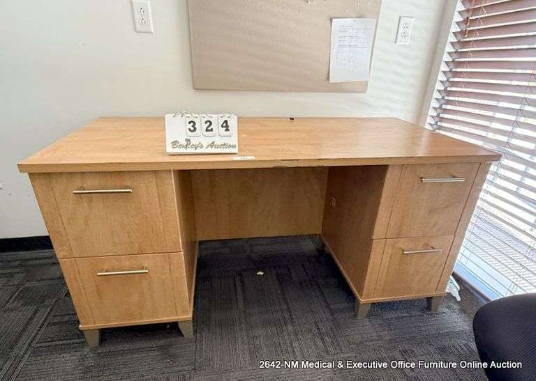 4-DRAWER WOOD DESK