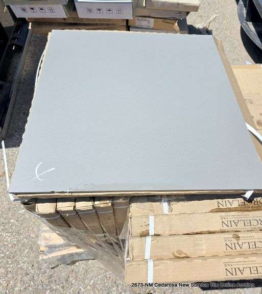PALLET: CERTIFIED PORCELAIN TILES - ASH GREY, 24X24 UNPOLISHED