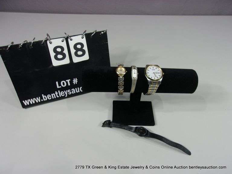 LOT 4: MIXED FASHION WATCHES, CITIZEN, WALTHAM-JAPAN, SEIKO, SWATCH