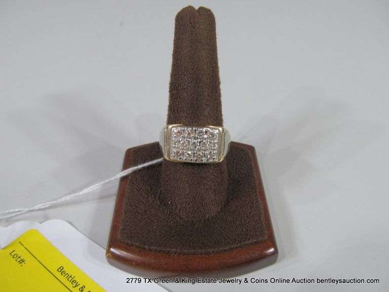 10K YELLOW GOLD 13 SOLITAIRE MEN'S DIAMOND RING, SIZE 10 3/4
