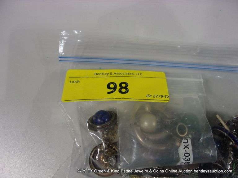 BAG: 20 PAIR SOUTHWEST DESIGN SILVER & STONE EARRINGS