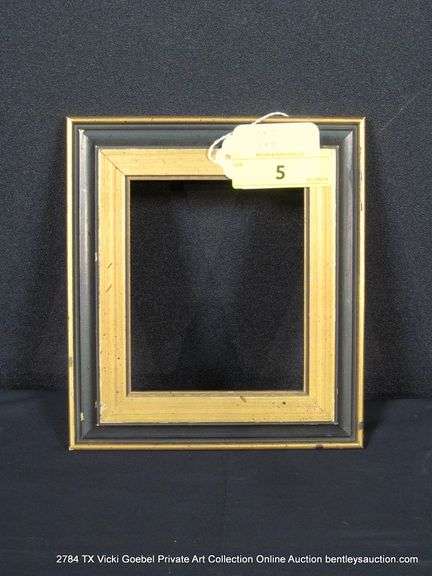 GOLD & BLACK PAINTED, CARVED FRAME 8 X 9