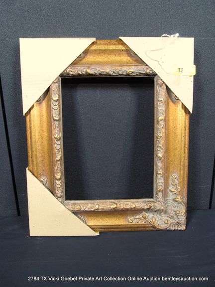 GOLD PAINTED CARVED ORNATE WOODEN FRAME 15 X 18