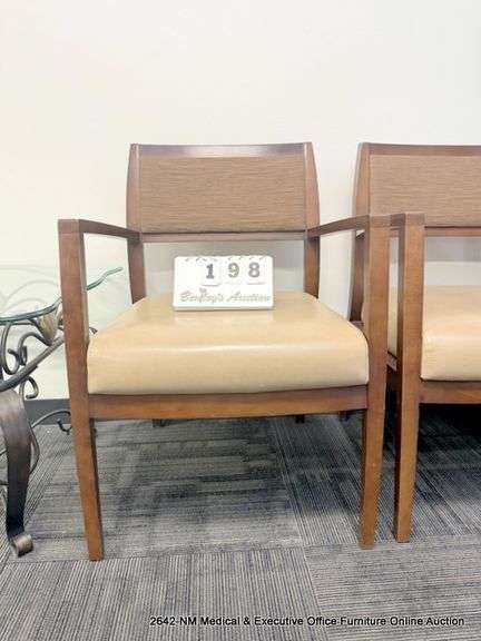 BROWN ARM LOBBY CHAIR