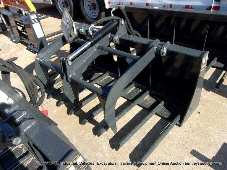 WOLVERINE SKID STEER MANURE FORK GRAPPLE MODEL: MFG-13-63W, S# ZW-00143