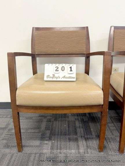 BROWN ARM LOBBY CHAIR
