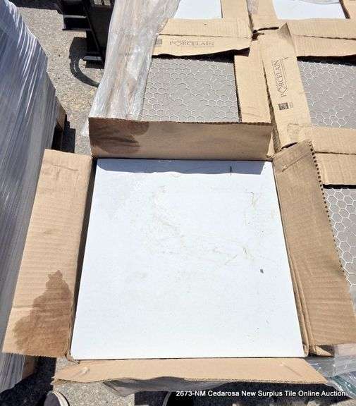 PALLET: BOXES - CERTIFIED PORCELAIN - PORCELAIN FLOOR & WALL TILE - SONIC WHITE