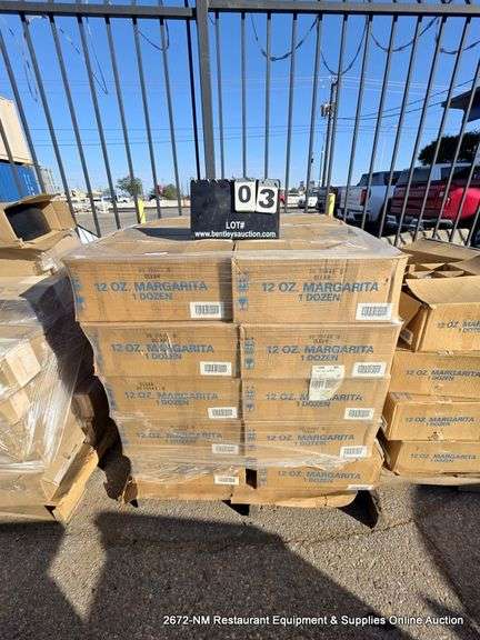 PALLET: CASES OF MARGARITA GLASSES