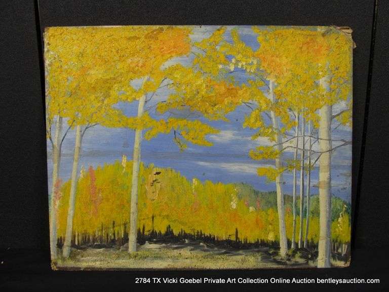 UNKNOWN: ASPEN LANDSCAPE IN THE FALL, *(HAS DAMAGE)*