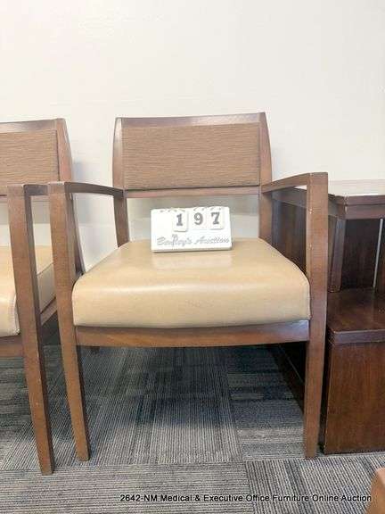 BROWN ARM LOBBY CHAIR