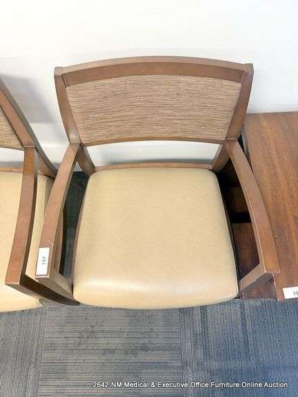 BROWN ARM LOBBY CHAIR