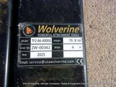 WOLVERINE BUCKET ATTACH 60" PALLET FORKS 4000 LB CAPACITY ATTACHMENT MODEL: TF2-66-4000G, S# ZW-0036