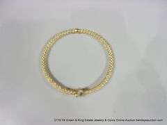 14K YELLOW GOLD BRACELET W/ SMALL DIAMOND ACCENT BAND