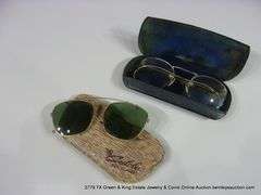 LOT 2: VINTAGE EYEGLASSES & SUNSHADES - (1) AMERICAN OPTICAL, 1/10- 12K GOLD FILLED FRAMED GLASSES,
