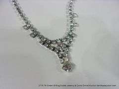 LOT 3: RHINESTONE FASHION JEWELRY - (1) NECKLACE (2) PAIR OF EARRINGS