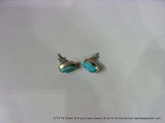 LOT: 3 PIECES 14K YELLOW GOLD TURQUOISE RING W/ MATCHING EARRINGS