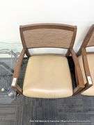 BROWN ARM LOBBY CHAIR