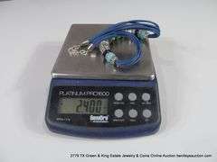 SOUTHWEST FASHION BLUE STONE & SILVER BEADED NECKLACE