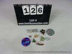 BAG: 10 ASSORTED FASHION DECORATIVE PINS