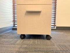PADDED 2-DRAWER FILE CABINETS ON CASTERS