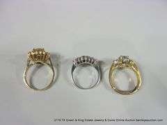 LOT 3: GEMSTONE & CZ FASHION RINGS - TOPAZ & SAPPHIRE