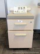 PADDED 2-DRAWER FILE CABINETS ON CASTERS