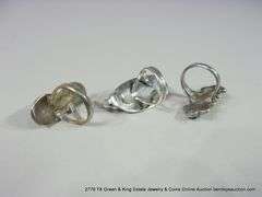 3 SOUTHWEST DESIGN SILVER & TURQUOISE RINGS: (1) 6.5, (2) 7.5 - 3 X MONEY