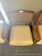BROWN ARM LOBBY CHAIR