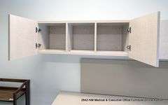 L-SHAPED DESK W/ OVERHEAD CABINET