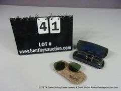 LOT 2: VINTAGE EYEGLASSES & SUNSHADES - (1) AMERICAN OPTICAL, 1/10- 12K GOLD FILLED FRAMED GLASSES,