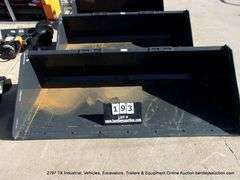 WOLVERINE SKID STEER 84” WIDE BUCKET ATTACHMENT, MODEL: TDB-11-84W, S# ZW-00409