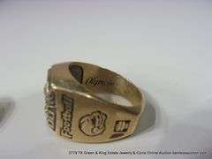 LOT 2: MEN'S RINGS - 10K YELLOW GOLD HIGH SCHOOL RINGS, BROWNWOOD, 1986,
