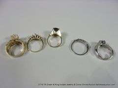BAG: 5 ASSORTED SILVER & GOLD TONED & CZ FASHION RINGS