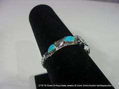 SOUTHWEST DESIGN SILVER & TURQUOISE BRACELET W/ TIMEX WATCH