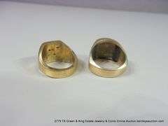 LOT 2: MEN'S RINGS - 10K YELLOW GOLD HIGH SCHOOL RINGS, BROWNWOOD, 1986,