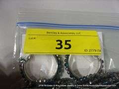 LOT 3: GLAMOUR SPARKLE BLUE & SILVER MULTI-STRAND BEADED NECKLACE, BRACELET, & EARRING SET