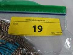 SOUTHWEST DESIGN LIQUID SILVER & BLUE BEADED NECKLACE, MULTI STRAND